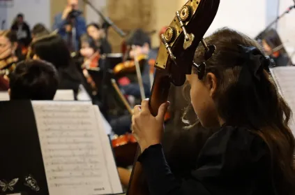 Músicos en concierto